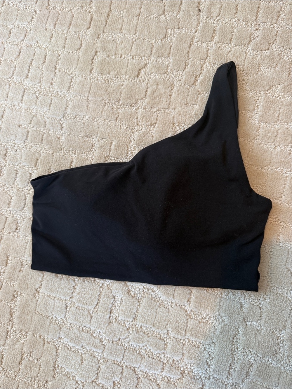 lululemon athletica Asymmetric One-Shoulder Black Crop